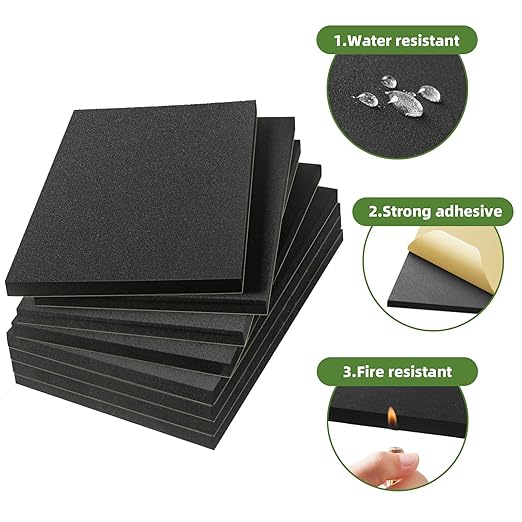 6 Pcs Adhesive Padding, 12in X 8in X 1/2in Closed Cell Foam Sheet, Anti-Slip - Image 3