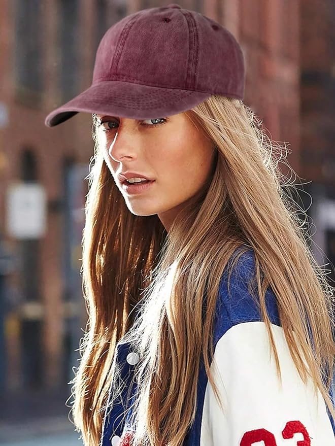 Edoneery Men Women Baseball Cap-Low Profile Adjustable Washed Cotton Golf Dad Hat