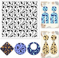 CHGCRAFT Cat Polymer Clay Texture Sheets Moon Stars Texture Stamp Sheets by chgcraft