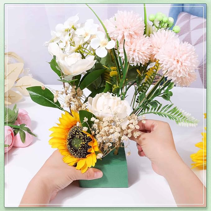 6 Pcs Floral Foam Blocks for Flower Arrangement, Wet and Dry Green Floral Foam - Image 4