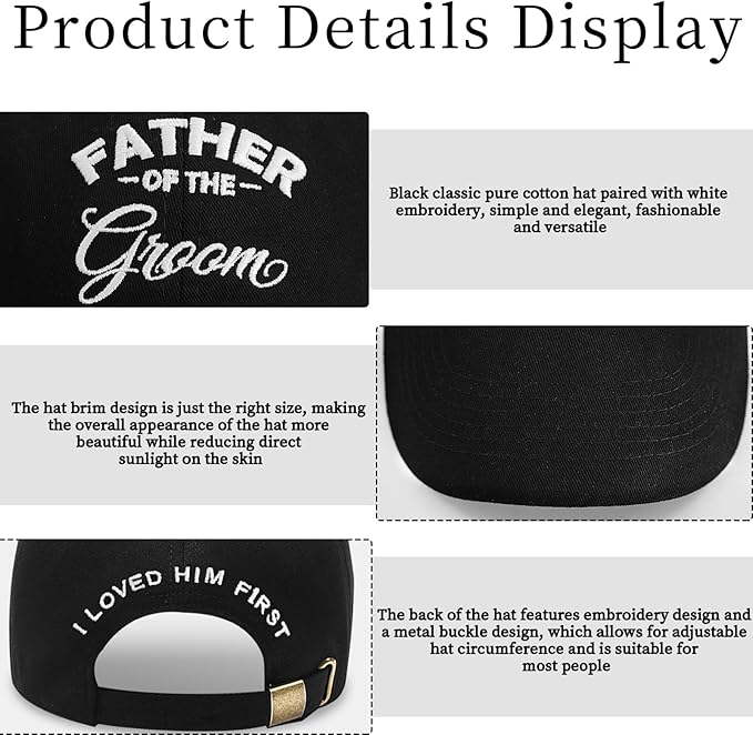 Embroidered Baseball Cap Women Men Engagement Anniversary Honeymoon Wedding Gifts Newlyweds Couples Adjustable Hats