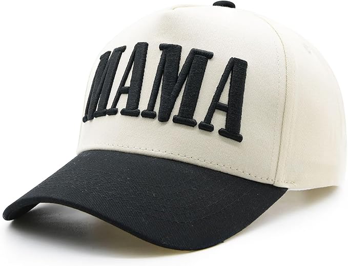 Womens Mama Trucker Hat, Vintage Snapback Mom Baseball Cap, Trendy New Mom Gifts Mothers Day Outfits for Mommin