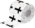 TrelaCo 1 Pcs Wrist Tape Baseball Cross Athletic 2in x 23ft Cotton Cross Wrist Tape Serrated Edges for Fingers Ankles Injury Wrap, Football Baseball Hockey Soccer (White)