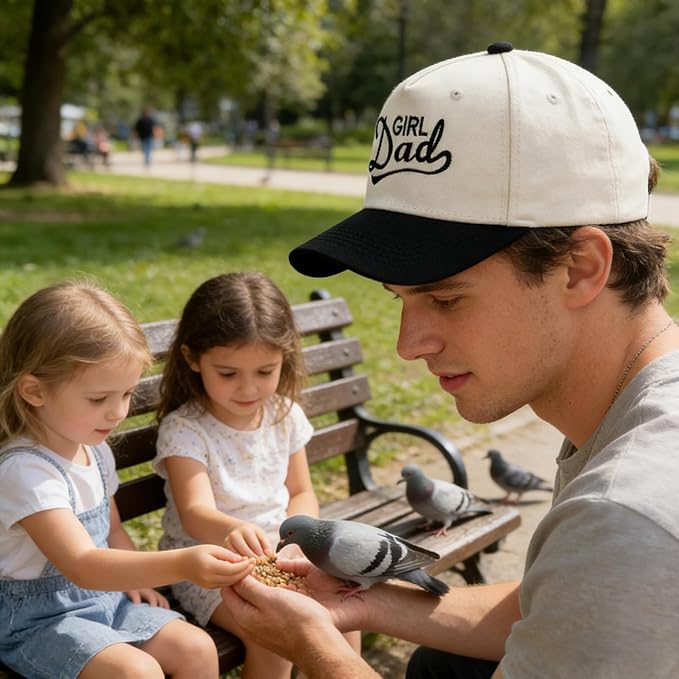 Embroidered Baseball Cap, Cotton Dad Hat, Fun & Heartfelt Stitching, Adjustable Casual Outdoor Hat for Men Women