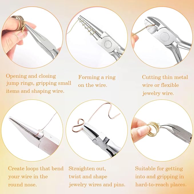 6 Pack Jewelry Pliers Set, Mini Pliers Set, Jewelry Making Include Flat - Image 7