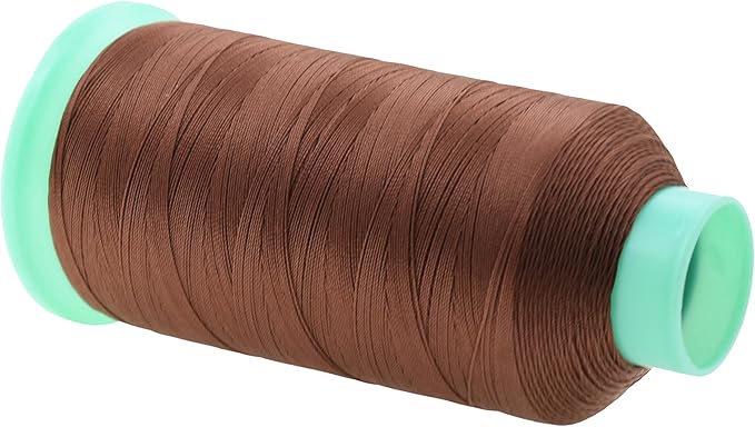 Mandala Crafts Bonded Nylon Thread Brown Heavy Duty Sewing Threads - Image 2