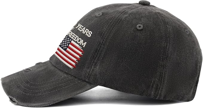 US 250th Anniversary Hat, Patriotic Embroidered Cap, 1776-2026 Freedom Celebration, 250 Years American History Gift Patriots