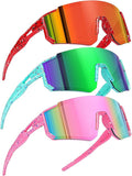 SEKKAF Youth Baseball Sunglasses Kids Sports Sunglasses for Boys Girls Softball Cycling Glasses UV400 Protection