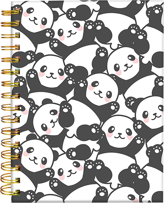 iampanda Spiral Journal Notebook, Cute Strong Twin-Wire Binding by iampanda