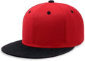 CHOK.LIDS Flat Bill Visor Classic Snapback Hat Blank Adjustable Brim High Top End Trendy Color Style Plain Tone Baseball Cap