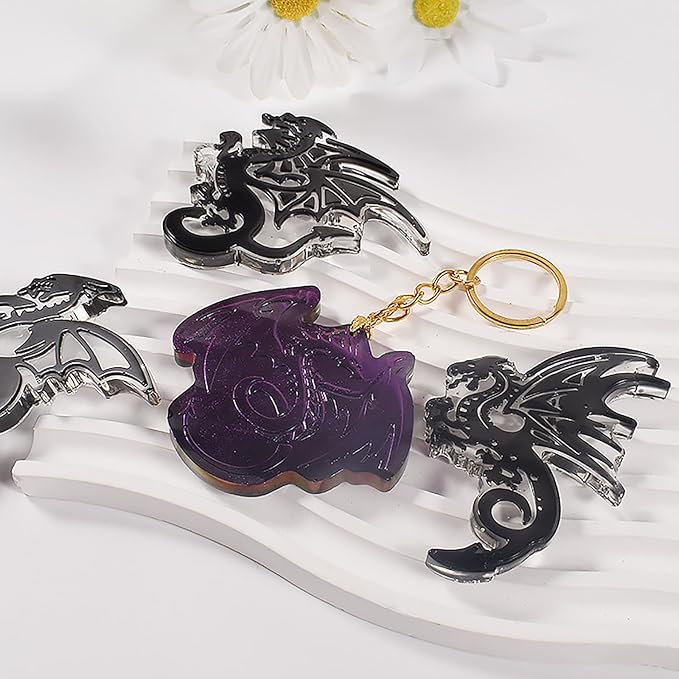 2 Pack Dragon Keychain Resin Mold - Image 5