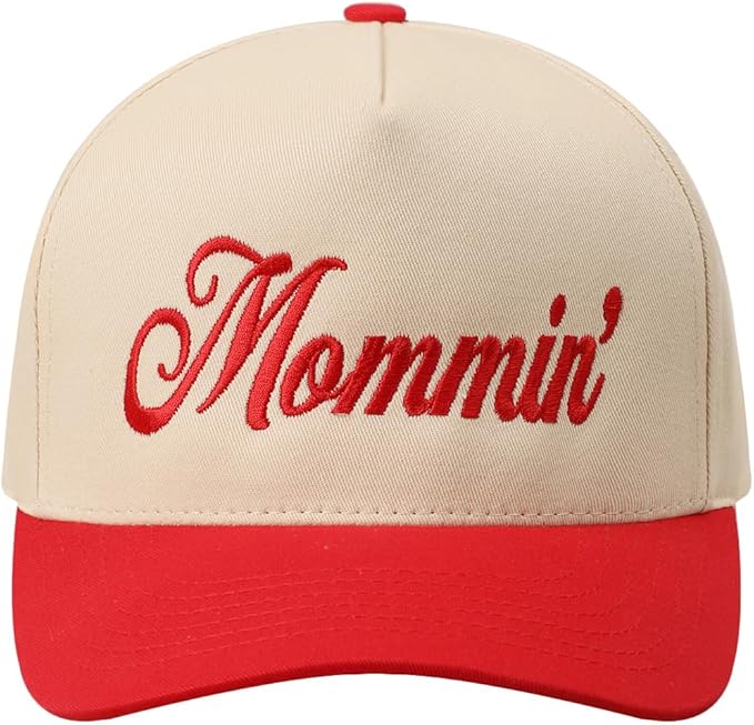 MIRMARU Two-Tone Vintage Canvas Trucker Hats for Men & Women, Adjustable Size Baseball Caps with Trendy Embroidered Design