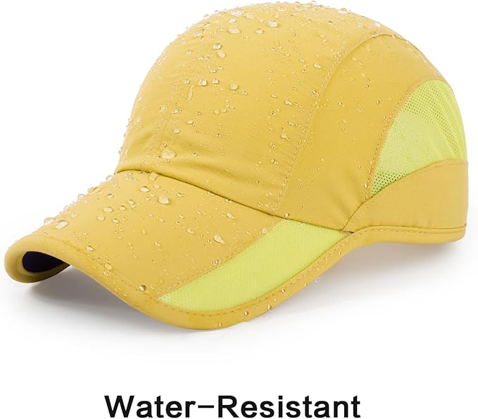 HH HOFNEN Quick Dry Baseball Cap Unstructured Running Cap Water-Resistant UPF 50+ Mesh Golf Sun Hats for Men Women
