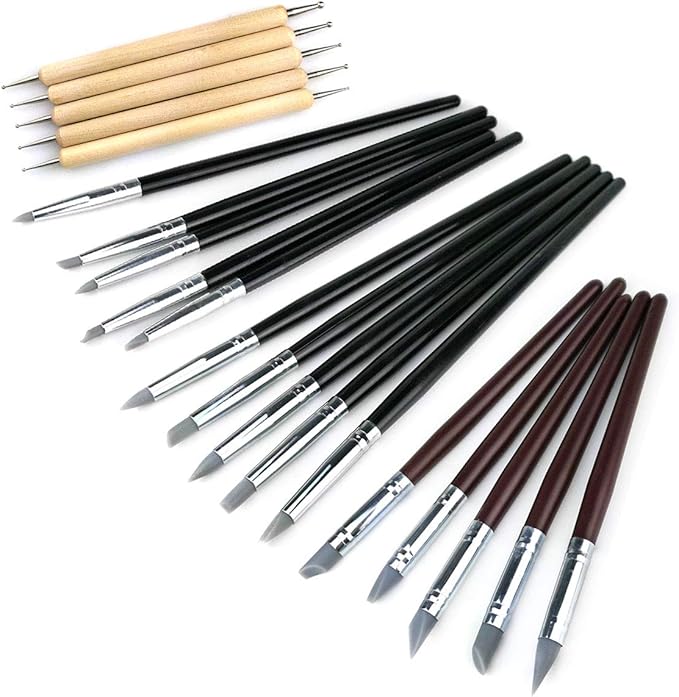 20pc Silicone Clay Sculpting Tools by Hamineler