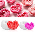 2Pcs Heart Flower Candle Wax molds Silicone Shapes by MGLIFEUL