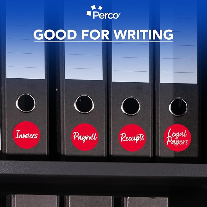 Perco Red 3-Inch Round Circle Dot Sticker Labels - Image 6
