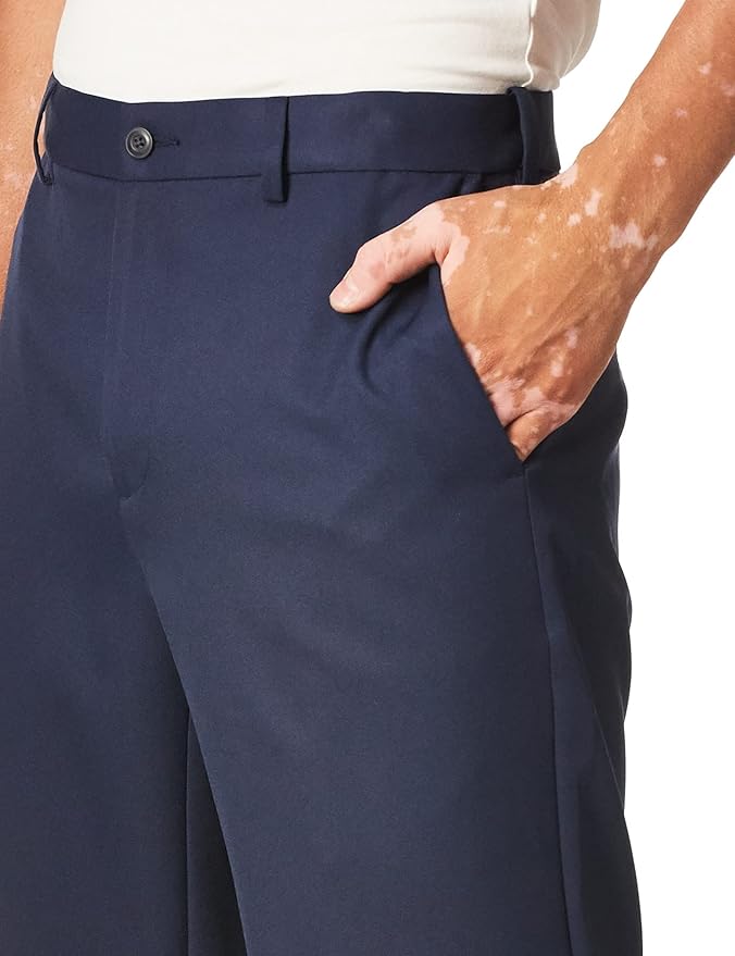 PGA Tour Men's Flat Front Golf Pant with Expandable Waistband