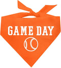 Game Day Dog Bandana | 100% Cotton Adjustable Triangle | Made in USA | Baseball| Sports | Biggest Fan | Game Day | Orange, X-Small (1054)