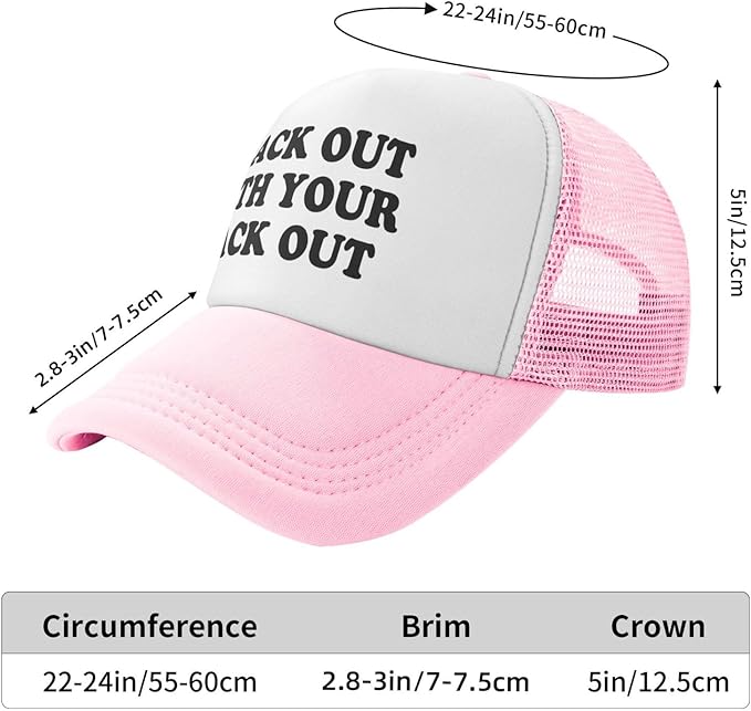 Funny Trucker Hat Funny Gag Gifts Snapback Hat for Adult Humor Fishing Cap Adjustable Mesh Sport Baseball Caps for Women Men