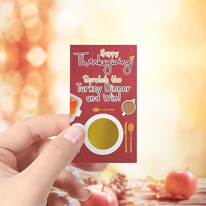 DISTINCTIVS Thanksgiving Party Game, 30 Player Scratch Off Cards, Friendsgiving - Image 7