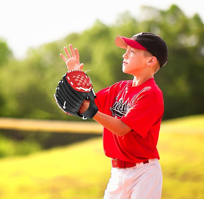 Baseball Glove + Ball Sets, Softball Glove, Baseball Mitt, 10.5''-12.5'' for Youth/Adult Training and Beginner Play, Synthetic Leather Softball Mitt