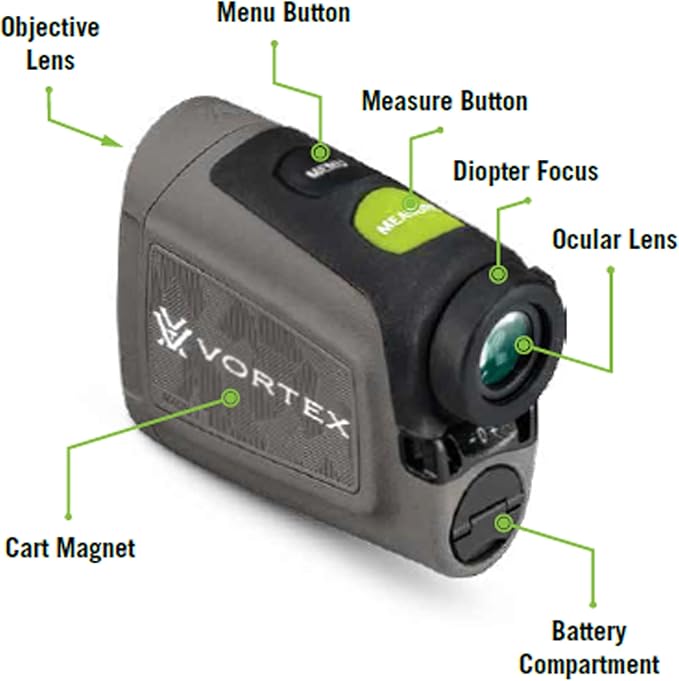 Vortex Optics Blade Series Golf Laser Rangefinders - Tournament Legal, PinSpotter Mode, Slope Mode (Select Model), Cart Magnet, Waterproof, Shockproof - Unlimited, Unconditional Warranty