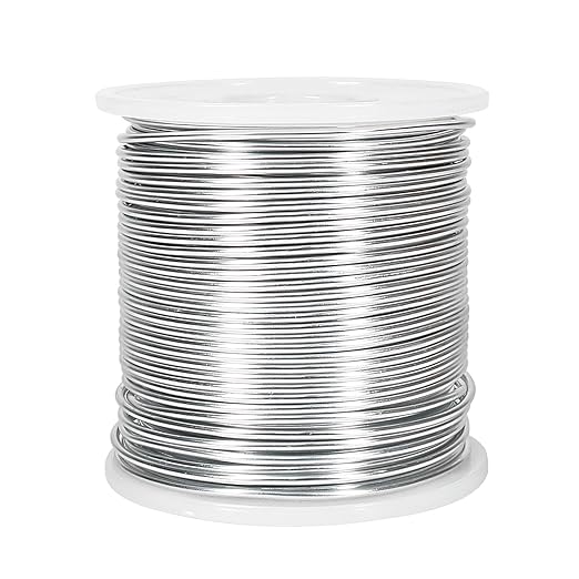 Tenn Well 15 Gauge Aluminum Wire, 164 Feet 1.5mm Bendable Metal Craft Wire by TennWell