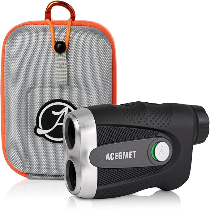 ACEGMET PF2C Golf Rangefinder with Slope, 0.3s Flag Pole Locking Vibration, ±1yd Accuracy, 1100 Yards Rechargeable Laser Range Finder Golf with Magnetic, Golf Accessories for Men