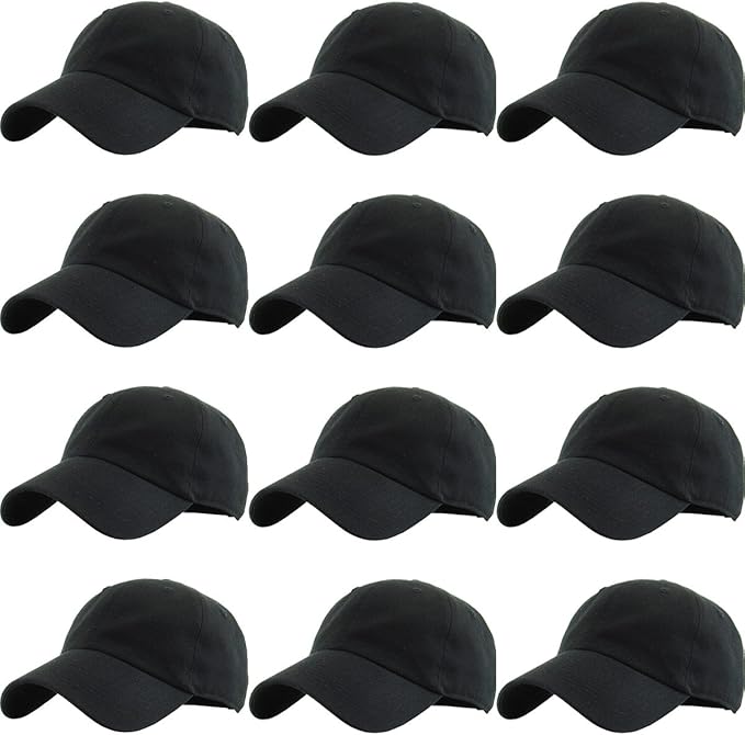 KBETHOS Classic Unisex Cotton Adjustable Low Crown Baseball Cap – Plain Dad Hat