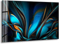 My Photostation.com Round 24'' Orange & Blue Abstract Glass Wall ArtTempered by MyPhotostation