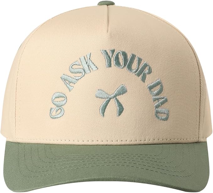 MIRMARU Two-Tone Vintage Canvas Trucker Hats for Men & Women, Adjustable Size Baseball Caps with Trendy Embroidered Design