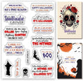 Halloween Words Clear Stamps for Card Making anding Halloween Alphabet Skulls by BEUNITONE