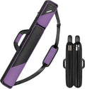 PEKREWS Pool Cue Case, Pool Stick Case 2x2 Holds 2 Sticks with 2 Accessory Zipper Pockets, Sturdy Polyester Pool Cue Carry Bag with Shoulder Strap Handle, Soft Billiard Cue Sling Bag for Men and Women