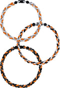 3 pcs Baseball Rope Necklaces, League Team Colors Braided Necklace, Baseball Team Gifts