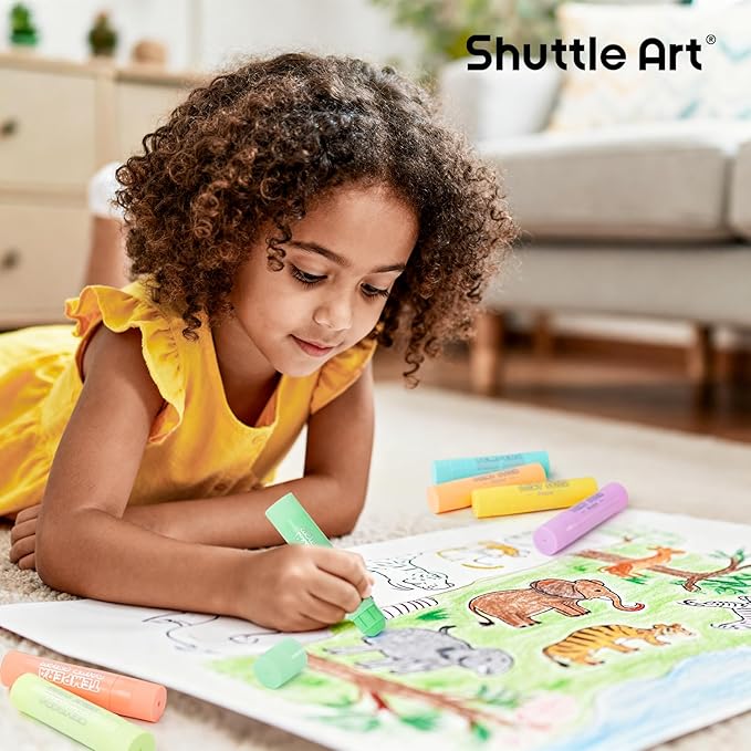 Shuttle Art Tempera Paint Sticks, 20 Pastel Colors, Solid Tempera Paint - Image 8