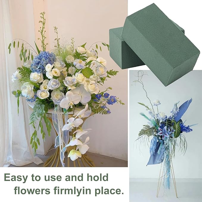 IHDYPPEW 20 PCS Green Floral Foam Blocks, Dry and Wet Florist Foam - Image 6