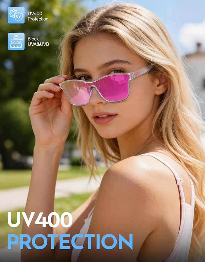 DEAFRAIN Polarized Sunglasses for Men Women - UV400 Protection 21.5g Sport Sun Glasses for Driving Fishing Running Golf