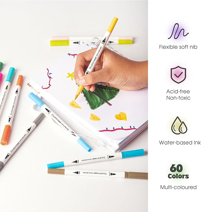 Water-based Ink Brush Markers Pens - Image 3