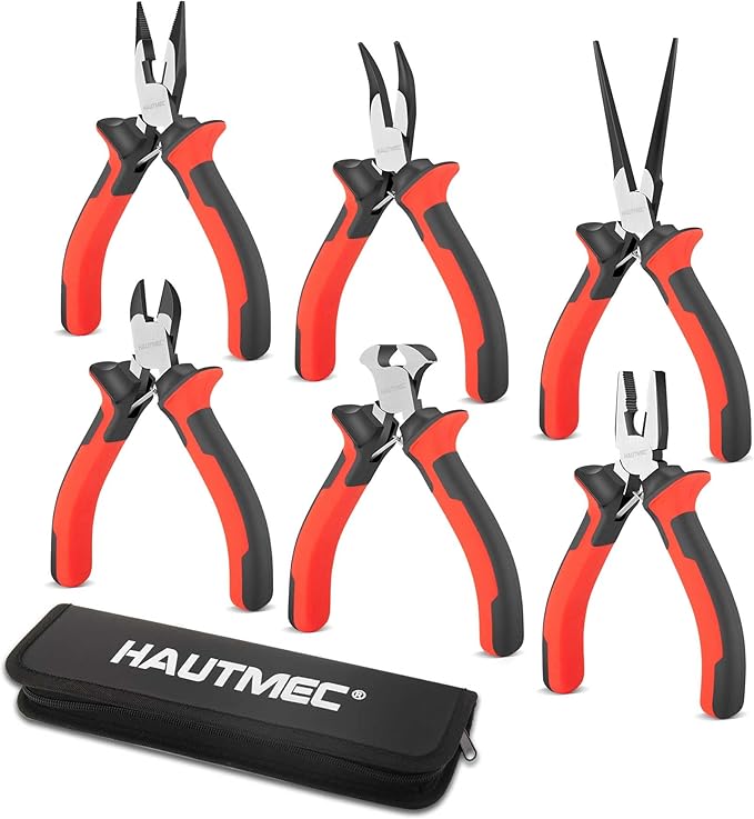 HAUTMEC 6PCS Mini Pliers Set High Leverage Multi Small Pliers Tool Set by HAUTMEC