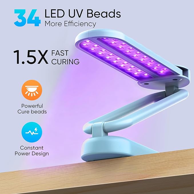 PPESULK Cordless UV Light for Resin Curing, Rechargeable Fast UV Light - Image 2
