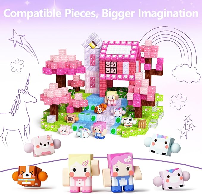 GobiDex 8PCS Magnetic Figures Playset Rotatable Animal & Character Toys - Image 6