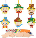 Fennoral 12 Pack Fall Craft for Kids Make You Own Scarecrow Foam Stickers DIY by Fennoral