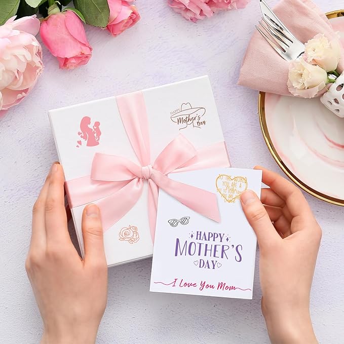Whaline 4 Sheets Mother's Day Clear Stamps Greeting Words Silicone Transparent - Image 4