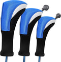 Wood Headcover Golf Club Covers Driver Headcovers Nylon Head Covers Designed to Fit All Woods - 3/4/5/6 Pack/Set Golf Accessories Suitable for Men and Women