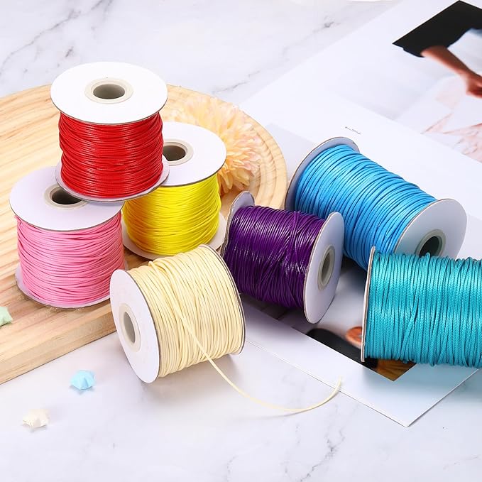 MECCANIXITY Waxed Cord 1mm Waxed Thread 87 Yard Wax String Leather Cord - Image 4