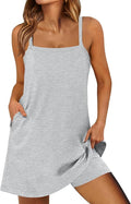 ANRABESS Women Summer Dress 2026 Beach Vacation Outfits Tennis Athletic Workout Romper Dress Built in Shorts Travel Clothes