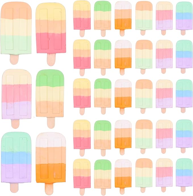 36Pcs Ice Cream Sidewalk Chalk Set Washable Sidewalk Chalks Kids Ch-alk by Unknown