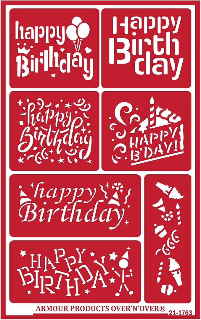 Over'N'Over Reusable Glass Etching Stencils – Durable Self-Stick Designs by OVER+%27N%27+OVER