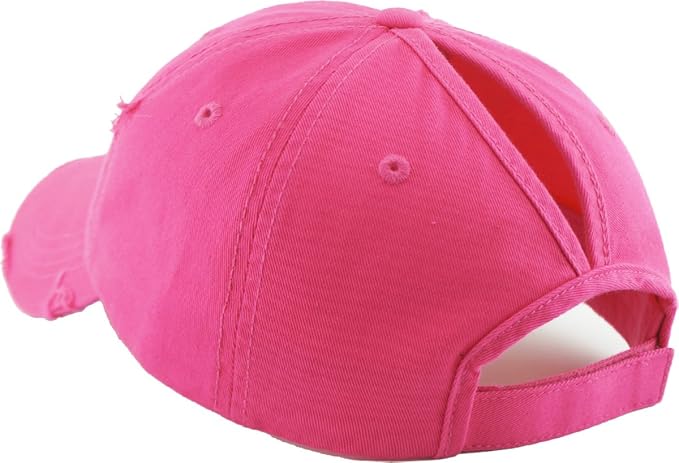 Classic Plain Ponytail Messy High Bun Headwear Adjustable Cotton Trucker Mesh Glitter Hat Baseball Cap