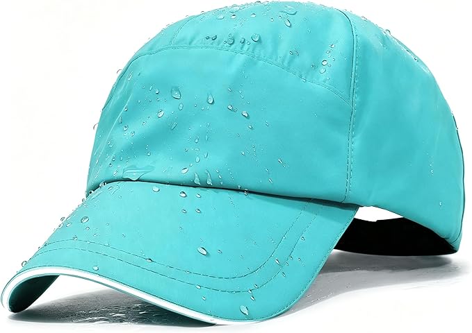 Mens Water-Resistant Baseball Cap Womens Rain Hat Foldable Outdoor Running Sun Fishing hat